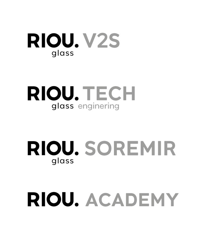 logo riou glass déclinaisons