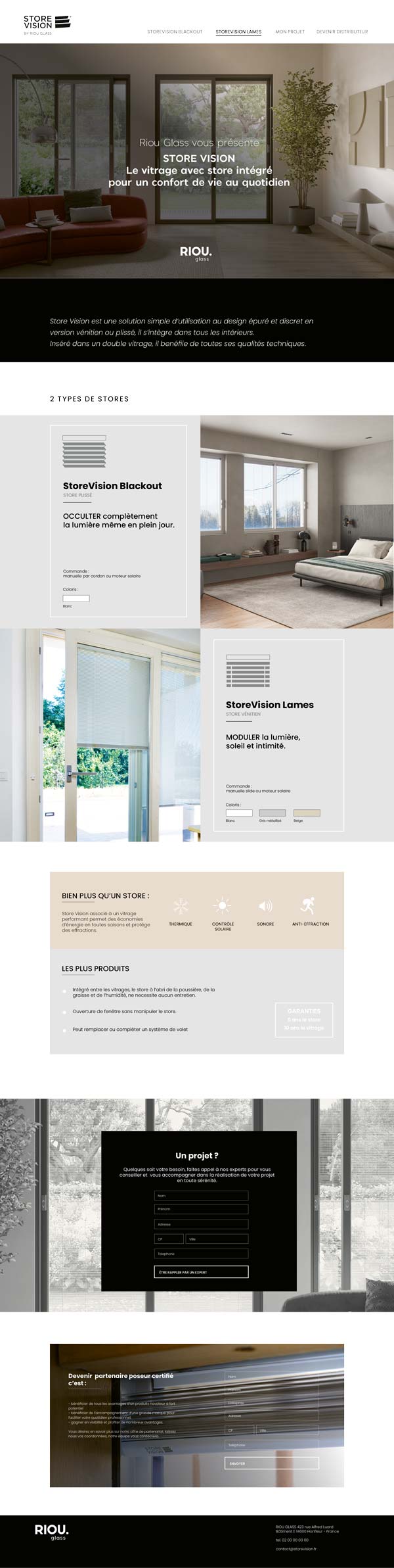 store vision site onepage